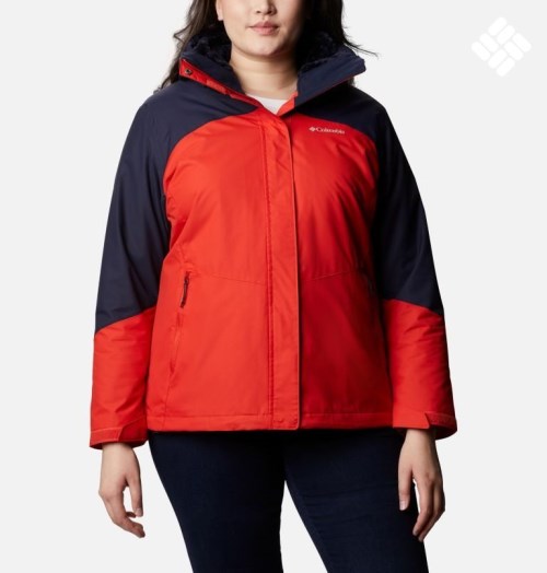 Women's Columbia Bugaboo II Interchange Fleece Jackets Orange / Navy | Plus Size CA-GC130